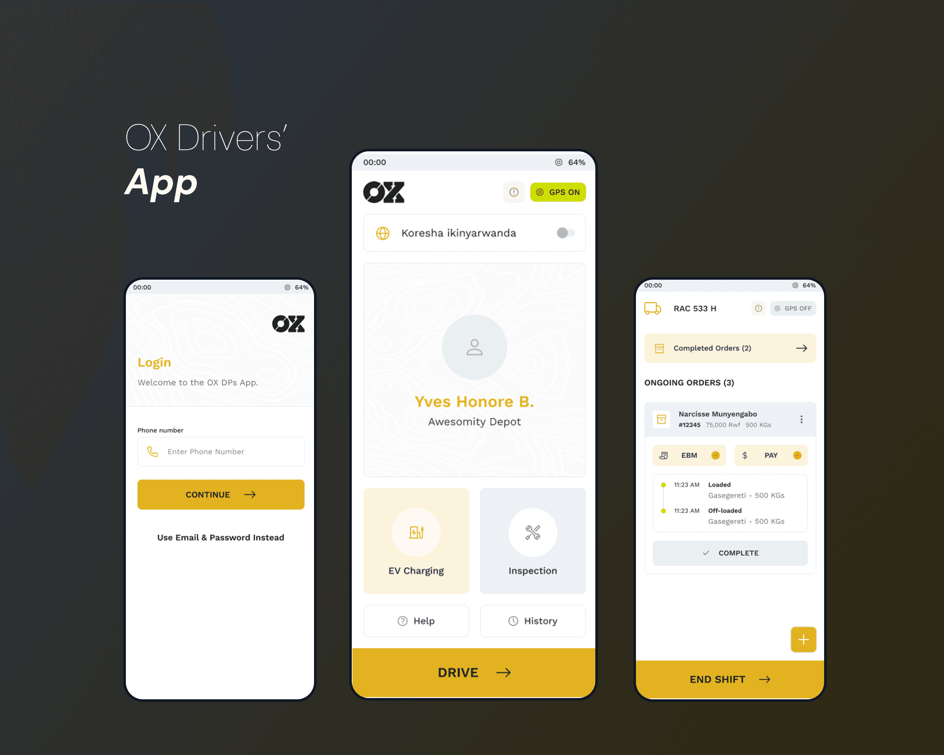 OX Drivers' App